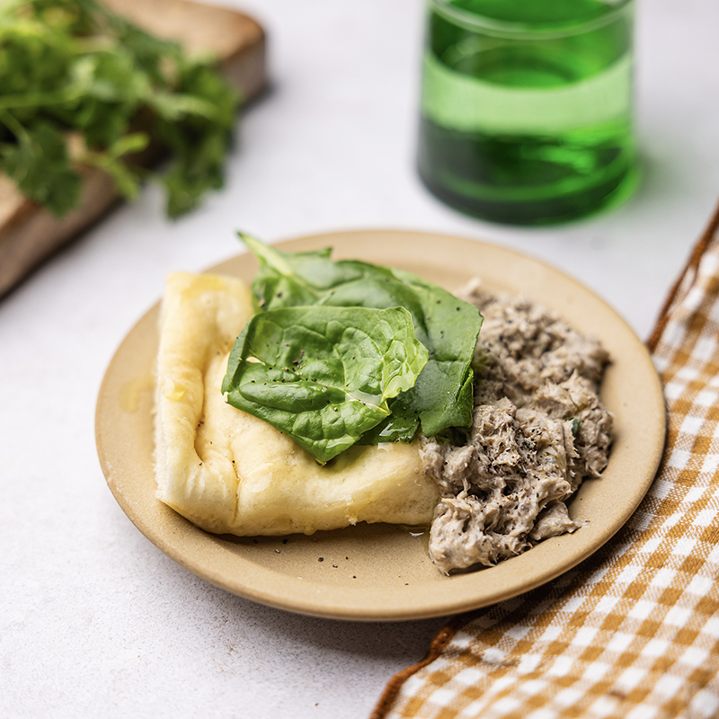Rillette de sardines, focaccia