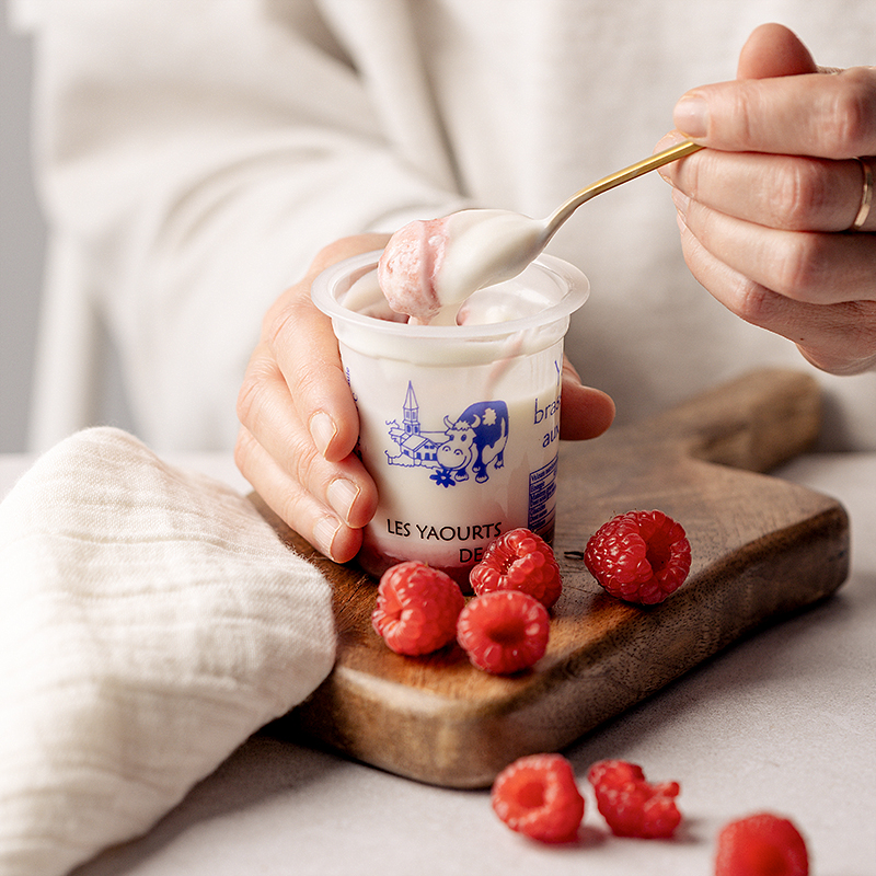 Image of (3) Yaourt framboise - La ferme de Sigy