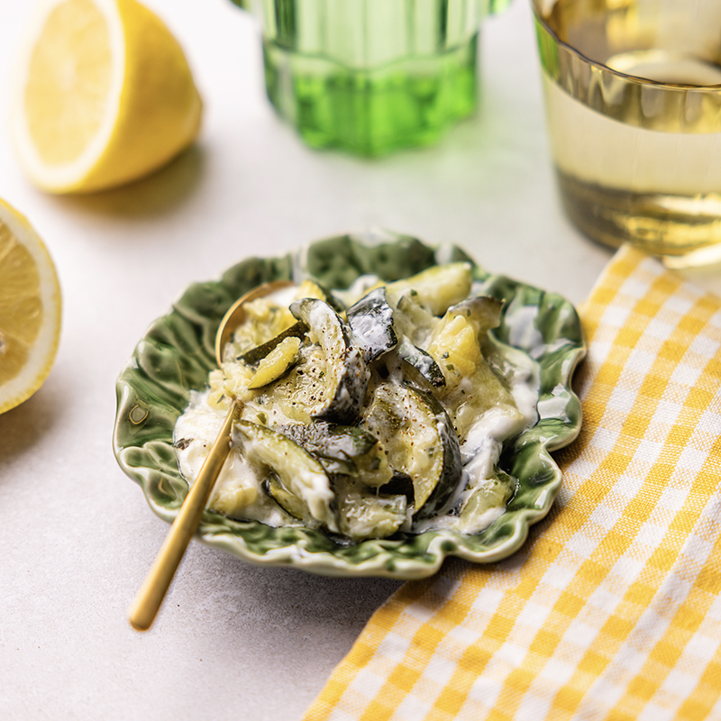 Image of (1) Courgettes, crème au citron