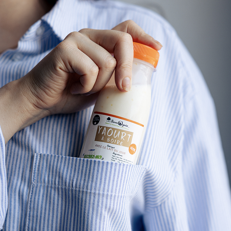 Image of (3) Yaourt à boire pêche